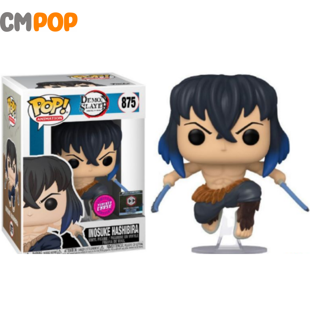 Inosuke Flocked - #875 - Funko Pop! - Demon Slayer - Chalice Exclusive - Flocked Chase Funko Pop