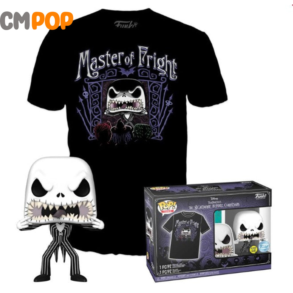 Jack Skellington - Nightmare Before Christmas Disney Funko Pop! And Tee Gitd Exclusive