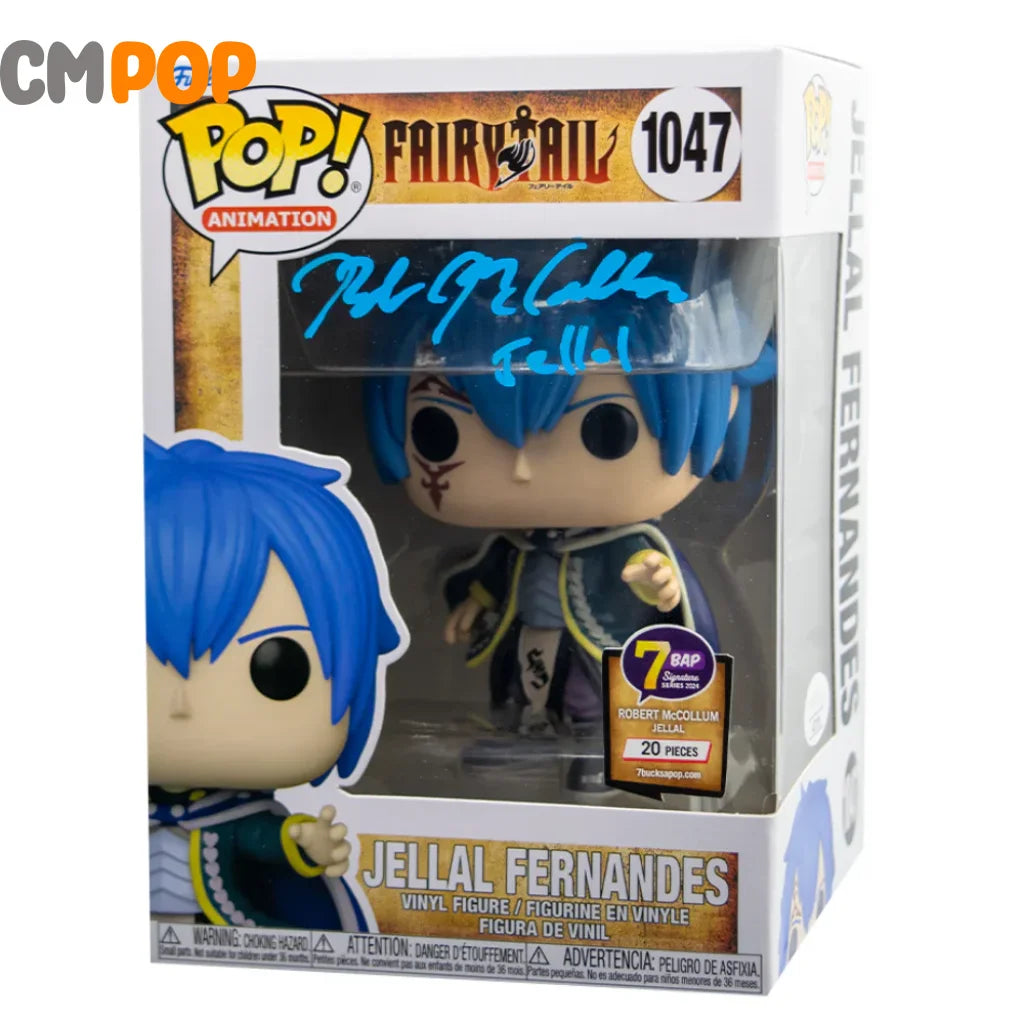 Jellal Fernandes - #1047 - Funko Pop! - Fairytail - 7 BAP - 20 PCS - Signed POP! - Signed By Robert McCollum Funko Pop