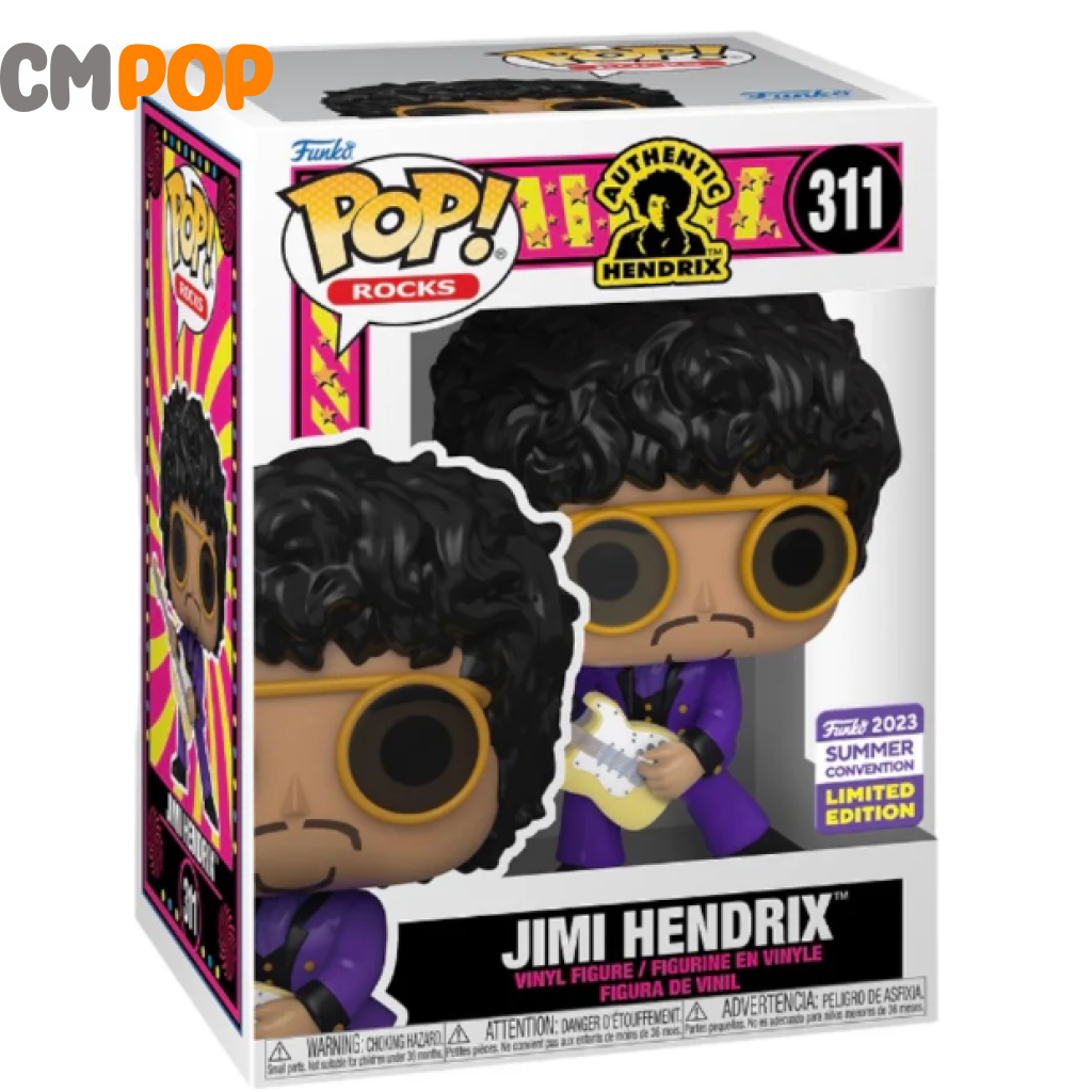 Jimi Hendrix - #311 Funko Pop! Rocks Authentic 2023 Summer Convention Limited Edition Pop