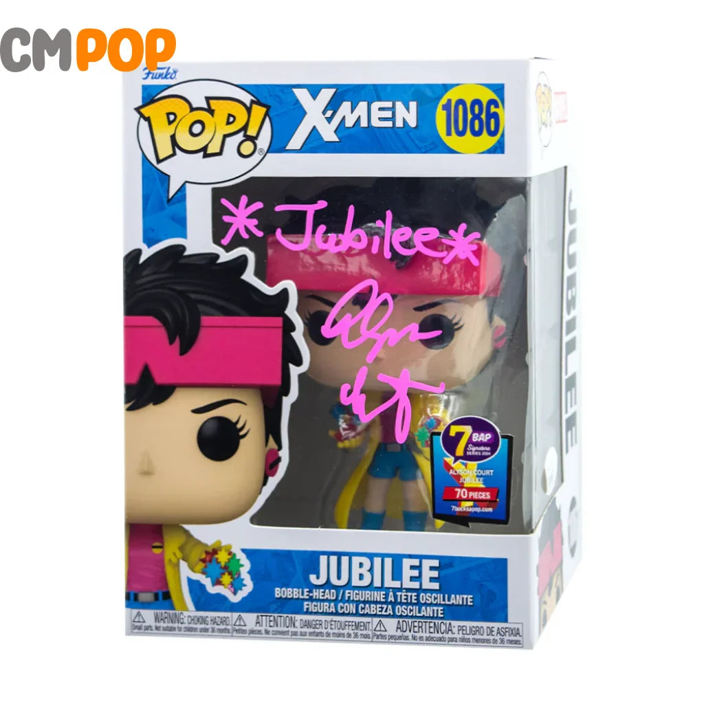 Jubilee - #1086 - Funko Pop! - X-Men - 7 BAP - 70 PCS - Signed POP! - Signed by Alyson Court Funko Pop