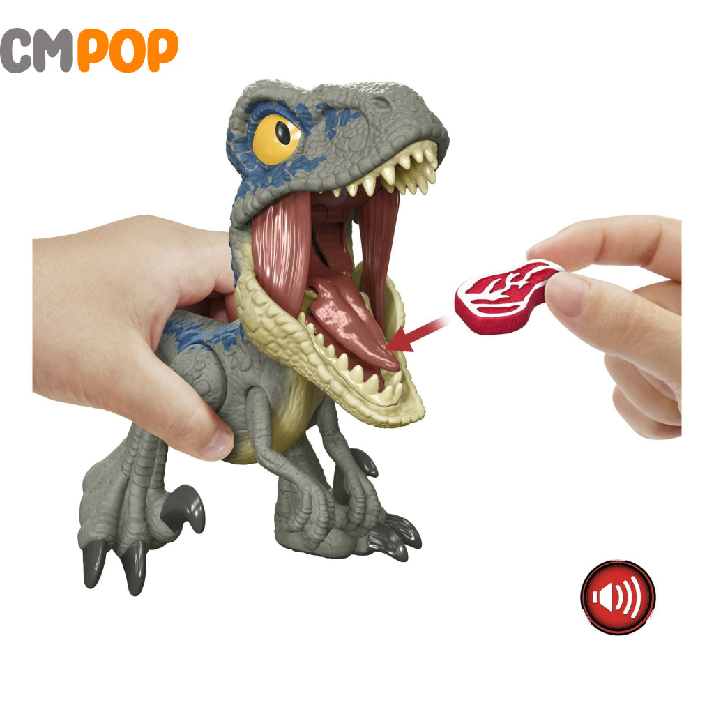 Jurassic World Mega Roar Velociraptor Blue Action Figure