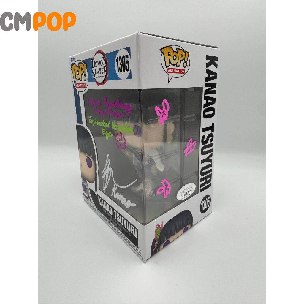 Kanao Tsuyuri - #1305 Funko Pop! Animation Demon Slayer Signed By Brianna Knickerbocker Certified