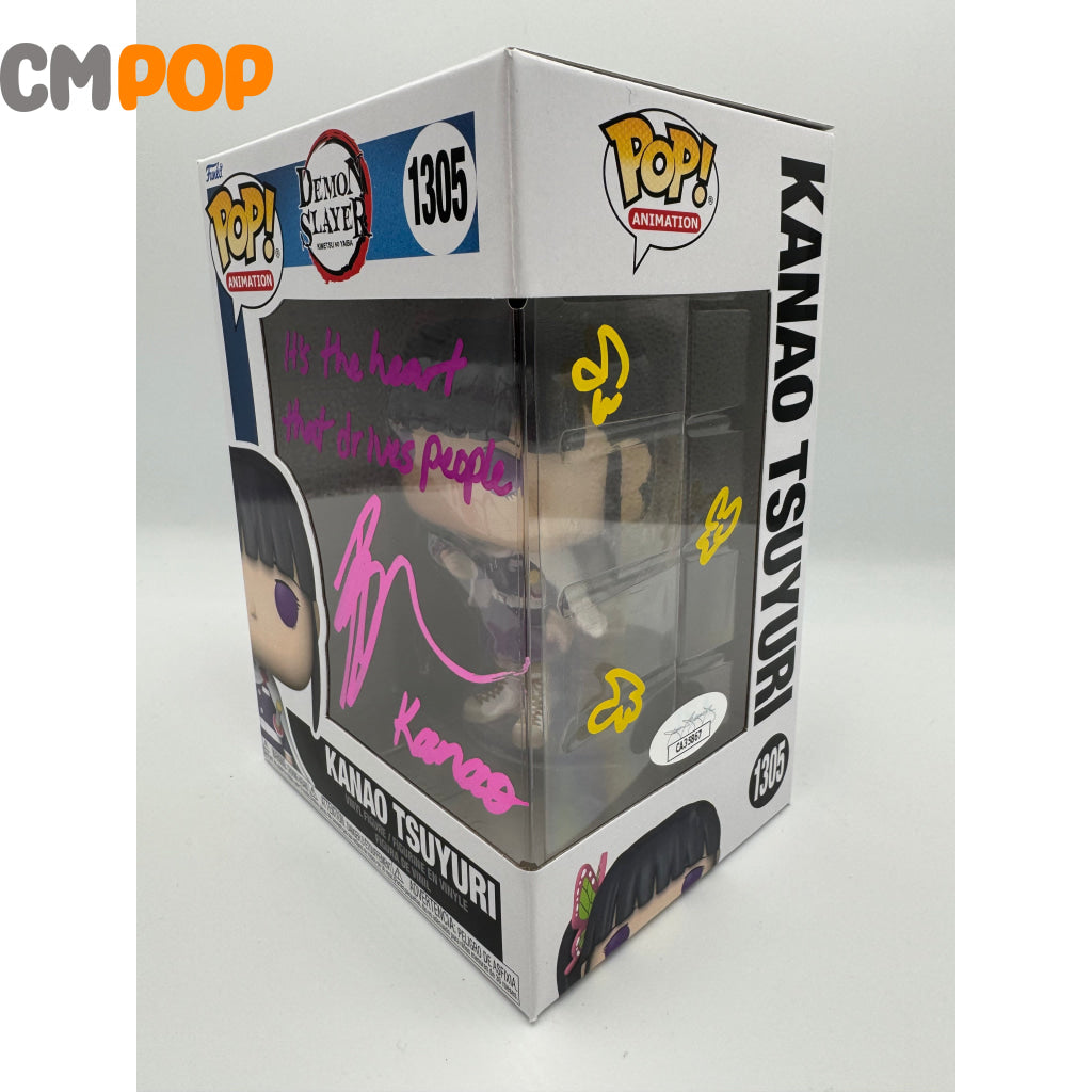Kanao Tsuyuri - #1305 Funko Pop! Animation Demon Slayer Signed By Brianna Knickerbocker Certified