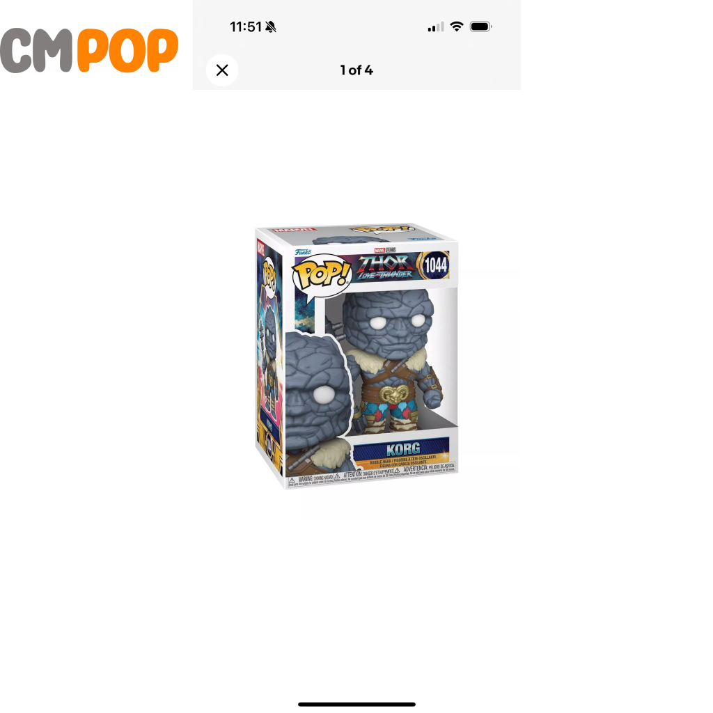 Korg - #1044- Funko Pop! - Marvel - Thor Love And Thunder Funko Pop