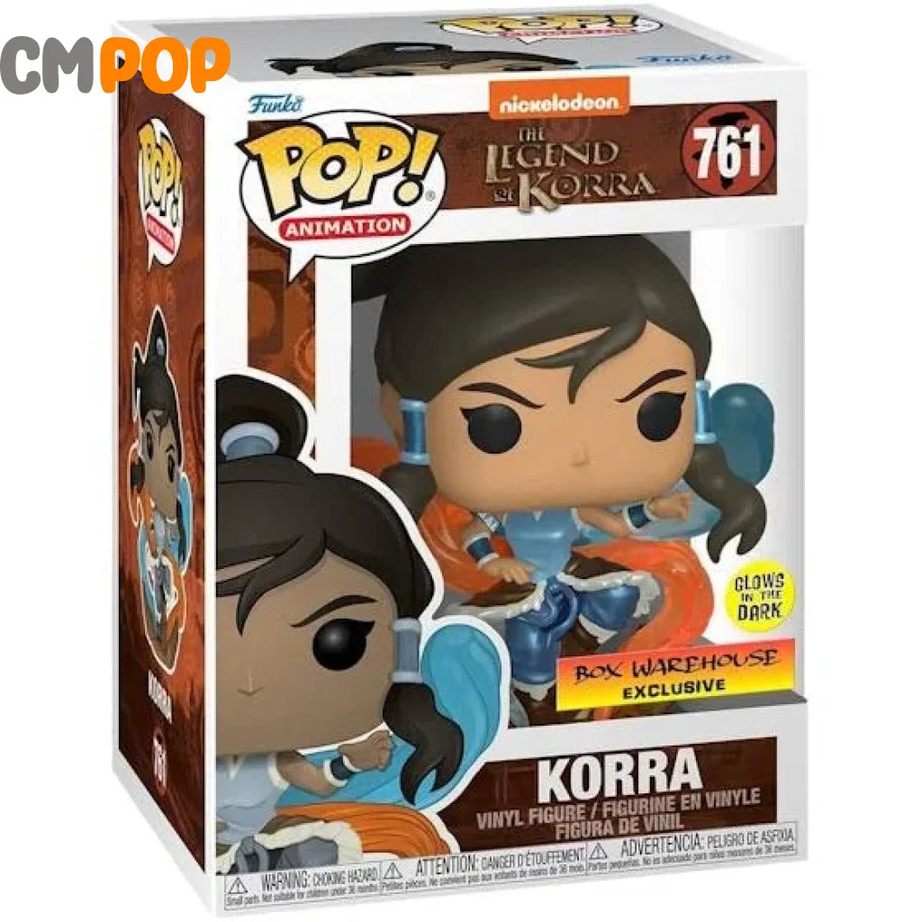 Korra - #761 Funko Pop! Animation Legend Of Glows In The Dark Box Warehouse Exclusive Pop