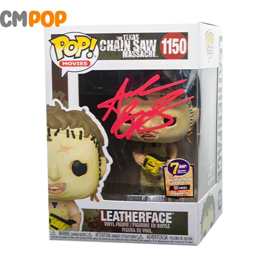 Leatherface #1150 - Funko Pop! Movies Texas Chain Saw Massacre Signed By Andrew Bryniarski (50 Pcs)