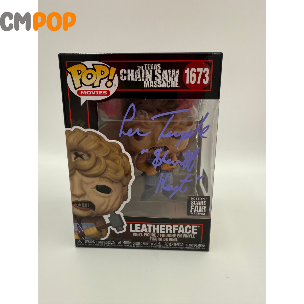 Leatherface - #1673 - Funko Pop! - Moves - Texas Chainsaw Massacre - Hot Topic Scare Fare Exclusive - Signed by