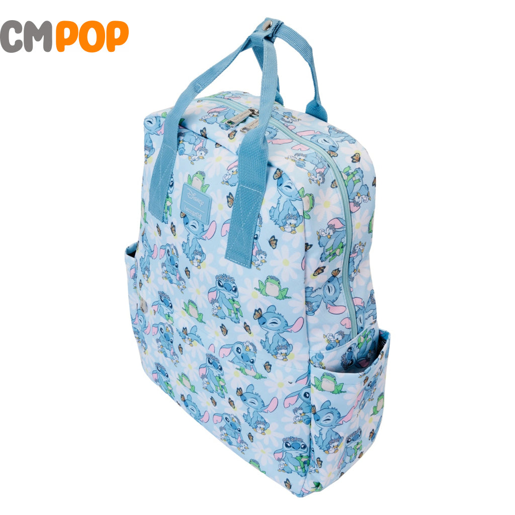 Lilo And Stitch Springtime Aop Full Size Nylon Backback - Disney Backpack Loungefly