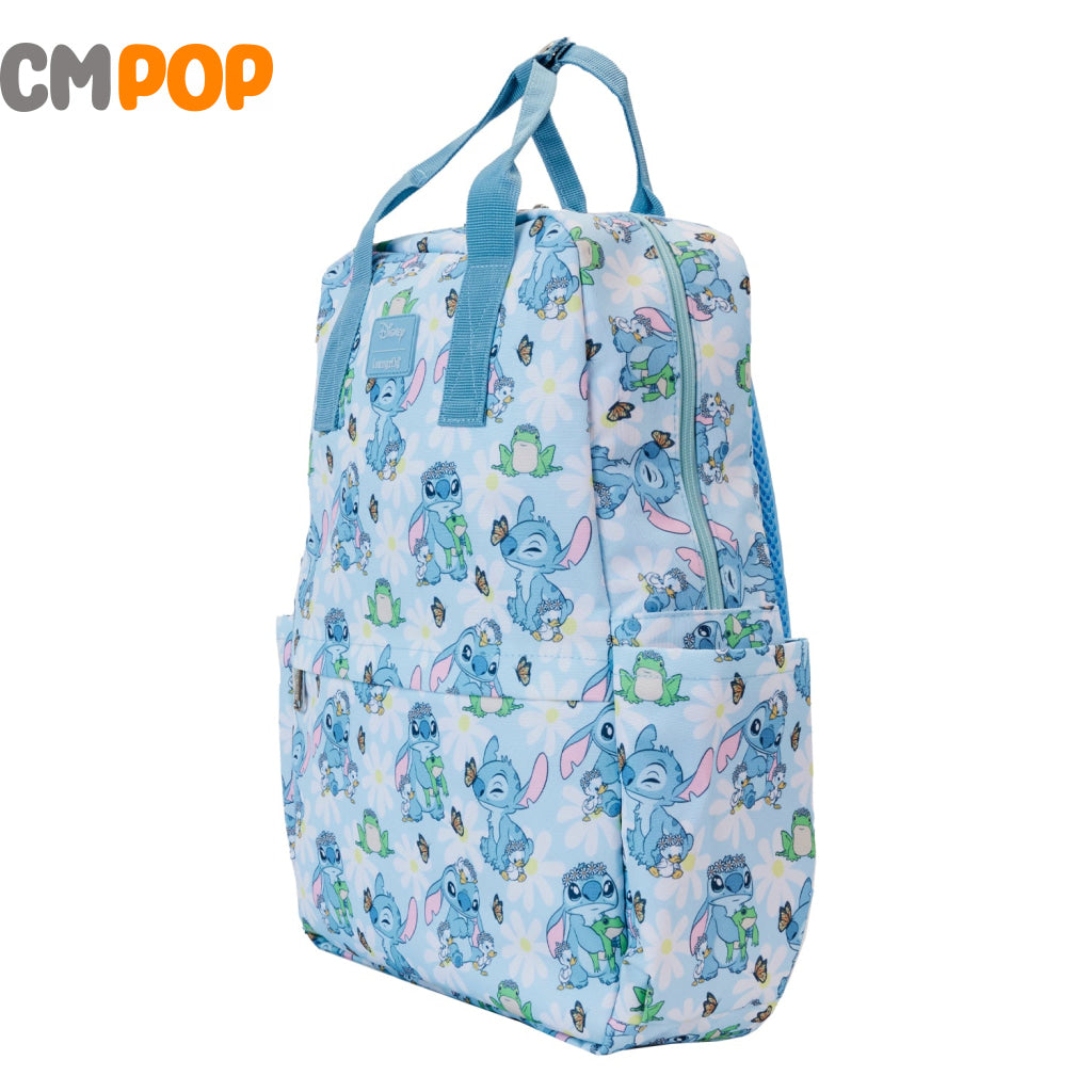 Lilo And Stitch Springtime Aop Full Size Nylon Backback - Disney Backpack Loungefly