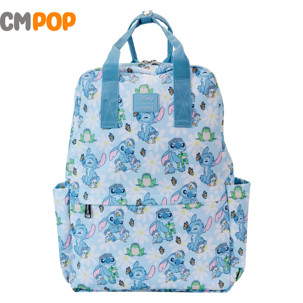 Lilo And Stitch Springtime Aop Full Size Nylon Backback - Disney Backpack Loungefly