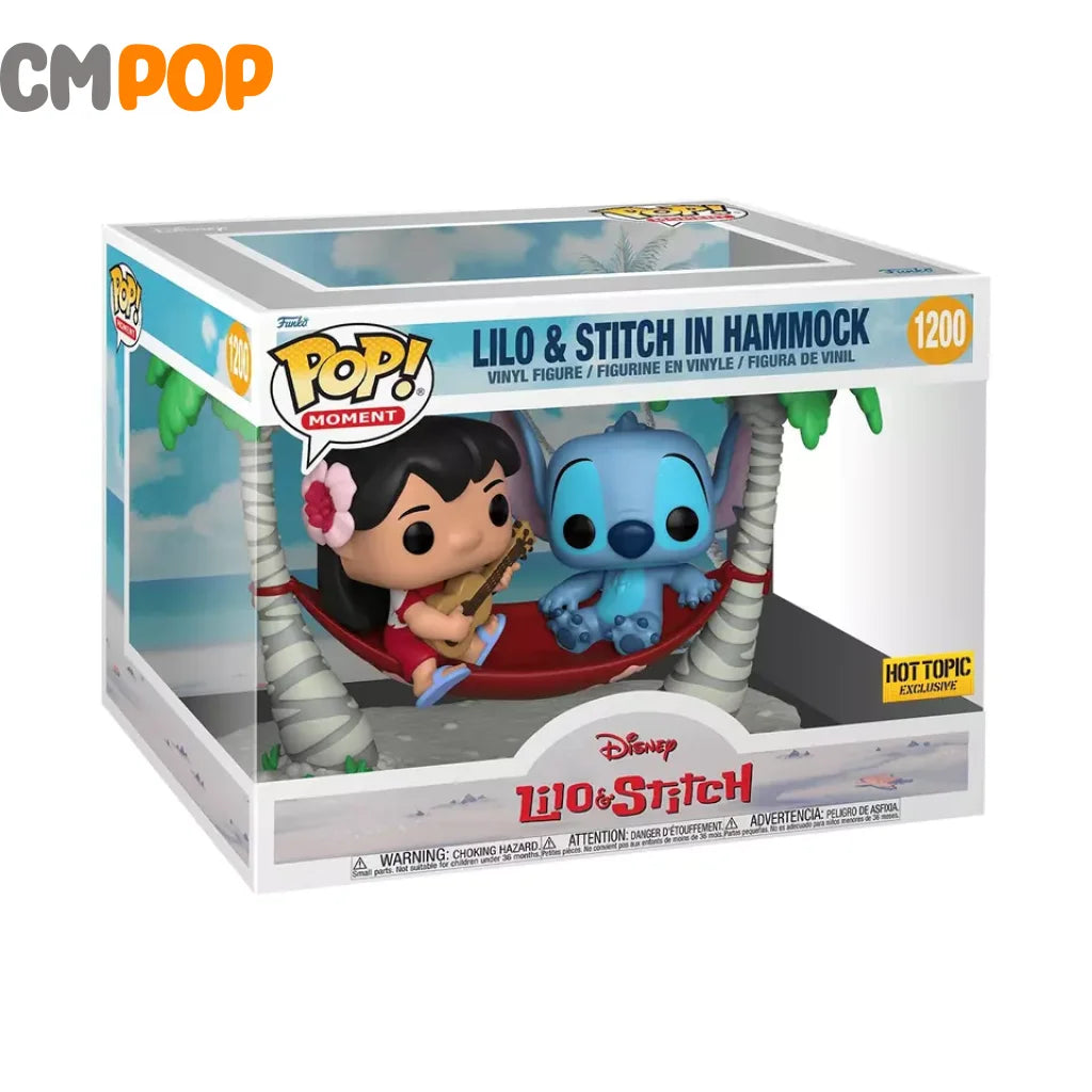 Lilo & Stitch In Hammock - #1200 Funko Pop! Moment Disney And Hot Topic Exclusive Pop
