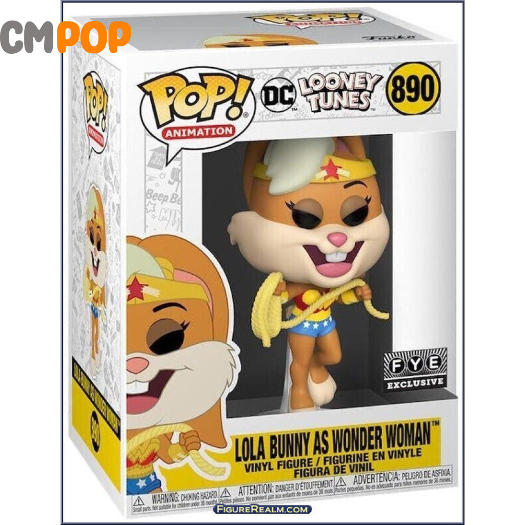 Lola Bunny As Wonder Woman - #890 Funko Pop! Animation Dc Looney Tunes Fye Exclusive