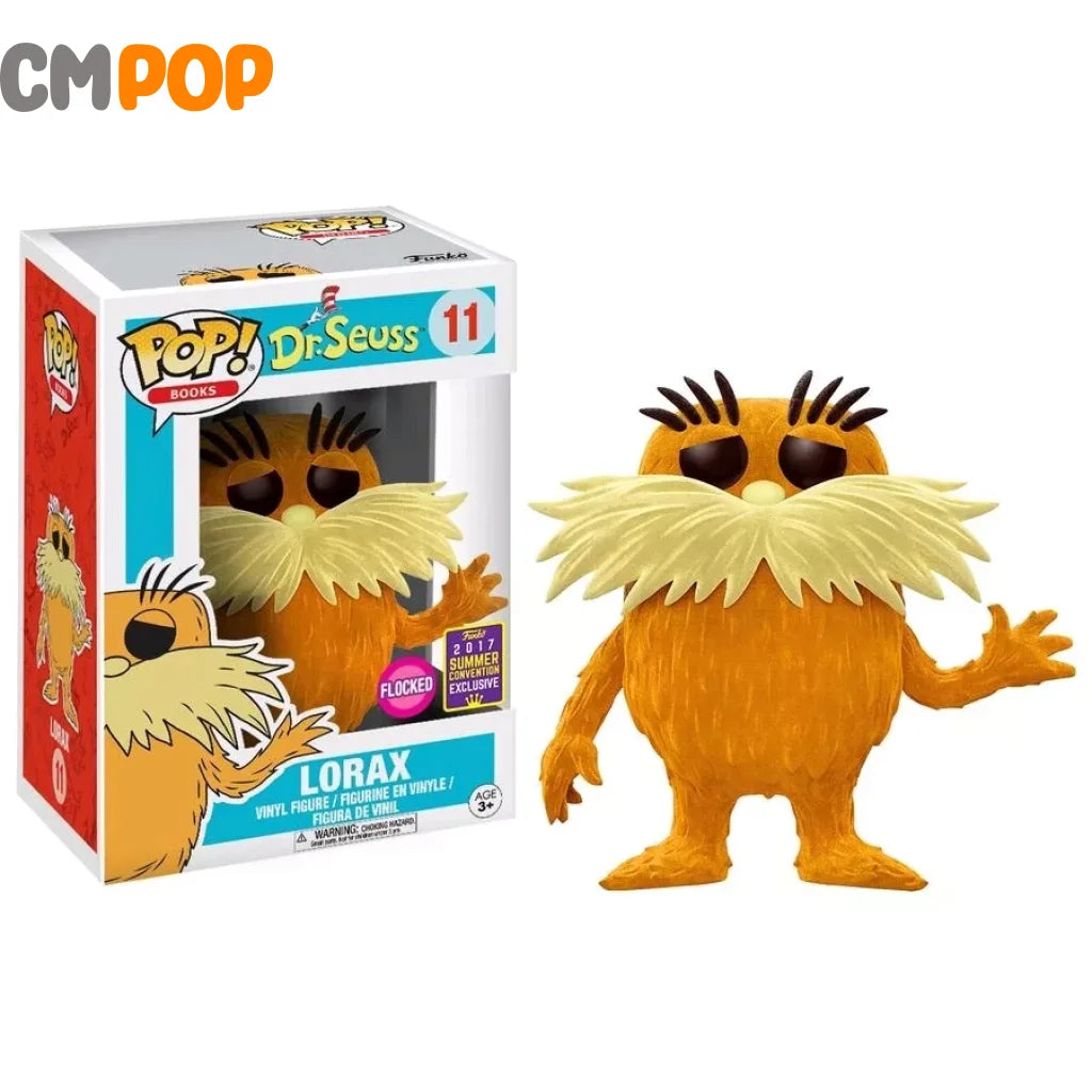 Lorax - #11 Funko Pop! Books Dr Seuss Flocked 2017 Summer Convention Exclusive Pop