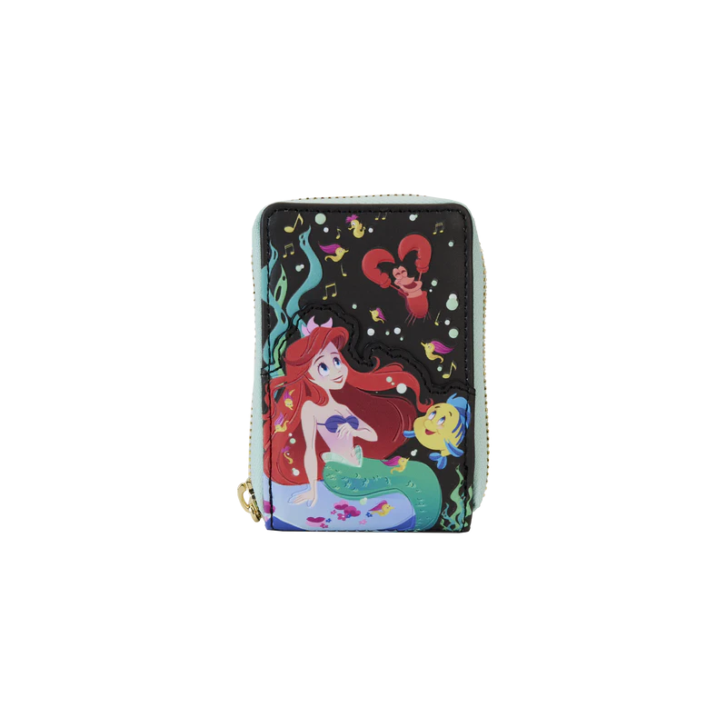 The Little Mermaid 35th Anniversary Life Is The Bubbles Accordion Zip Around Wallet - Loungefly