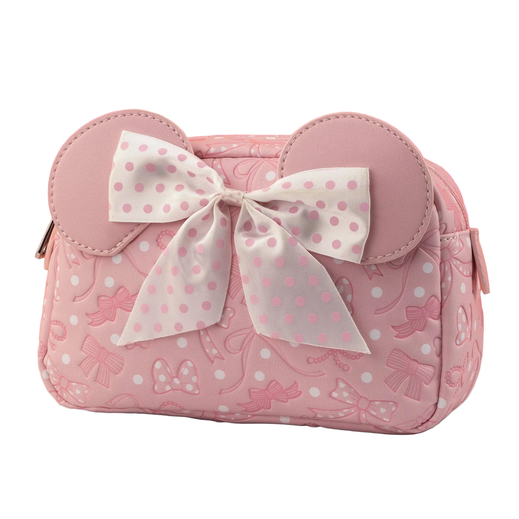 Disney Minnie Mouse Pink Debossed AOP Cosmetic Bag - Loungefly
