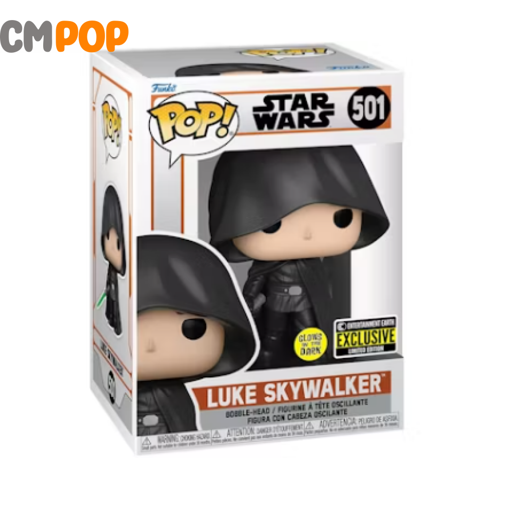 Luke Skywalker - #501 Funko Pop! Star Wars Gitd Entertainment Earth Exclusive Pop