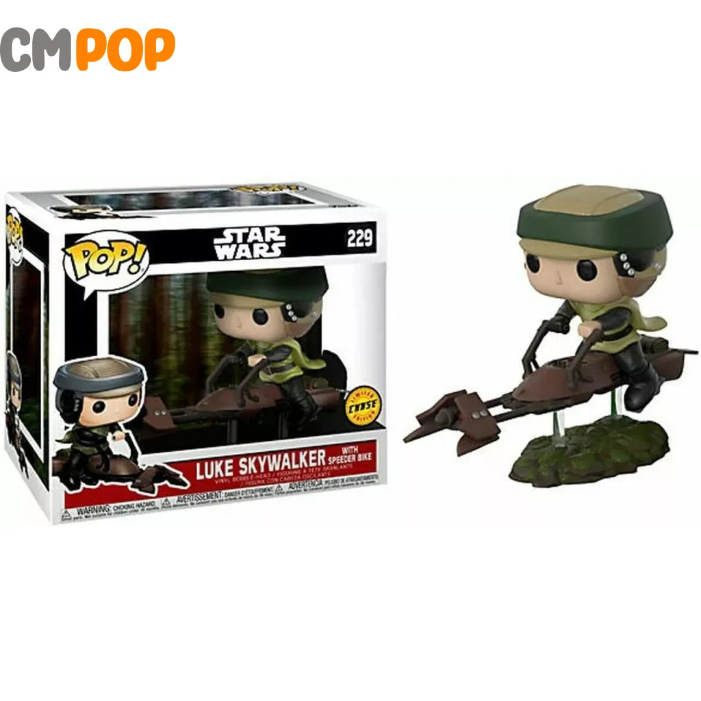 Luke Skywalker (With Speeder Bike) - #229 Funko Pop! Deluxe Chase Edition Pop