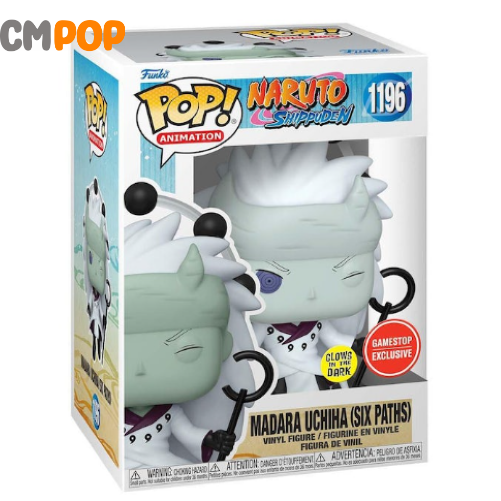 Madara Uchiha (Sage Of Six Paths) - #1196 Funko Pop! Naruto Shippuden Gitd Gamestop Exclusive Pop
