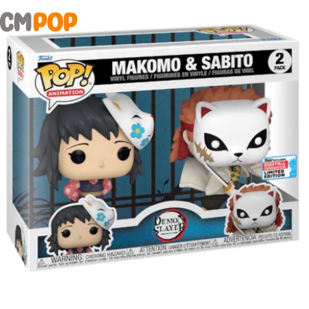 Makomo & Sabito - Funko Pop! Nycc 2023 Shared Stickered Convention Exclusive Demon Slayer Pop