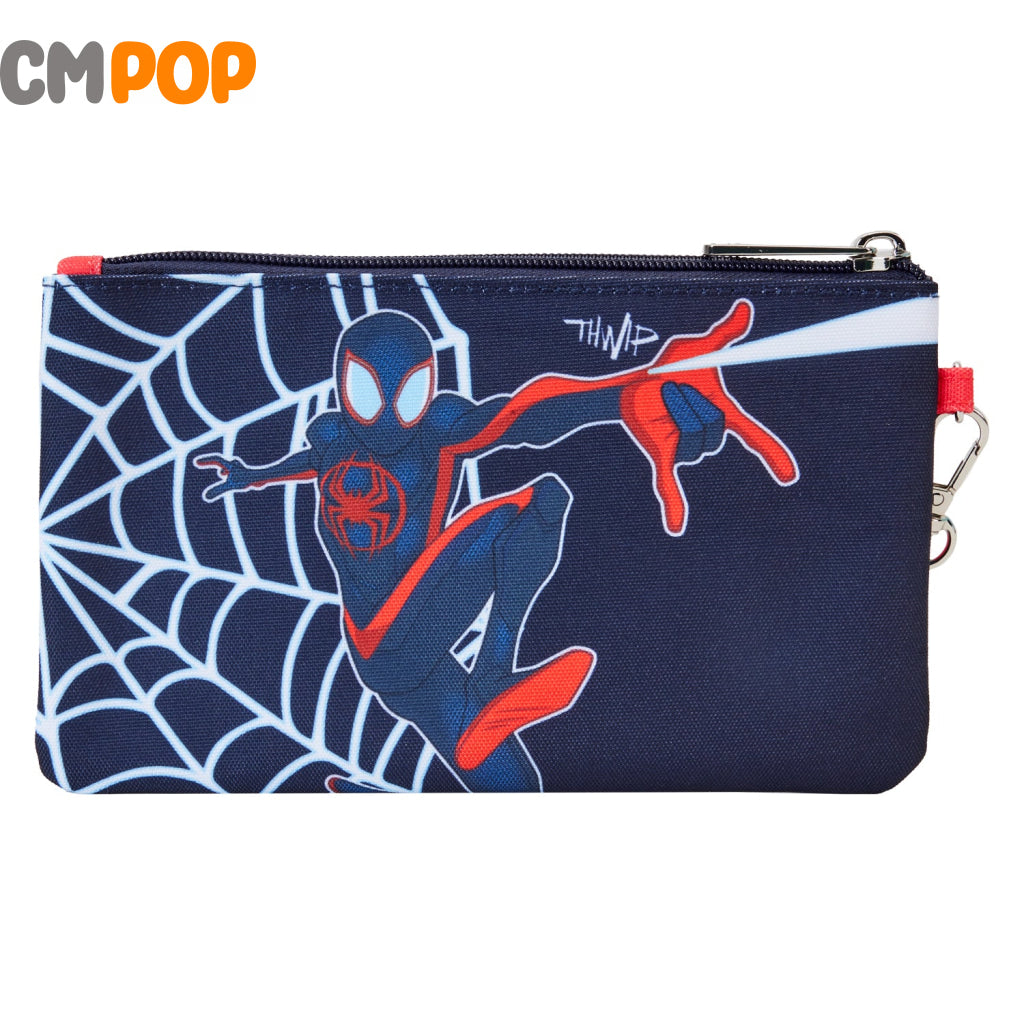 Marvel Spiderverse Miles Morales Nylon Wristlet Wallet - Loungefly