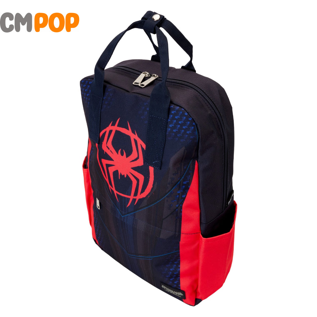 Marvel Spiderverse Miles Morales Suit Full Size Nylon Backpack - Loungefly Backpack