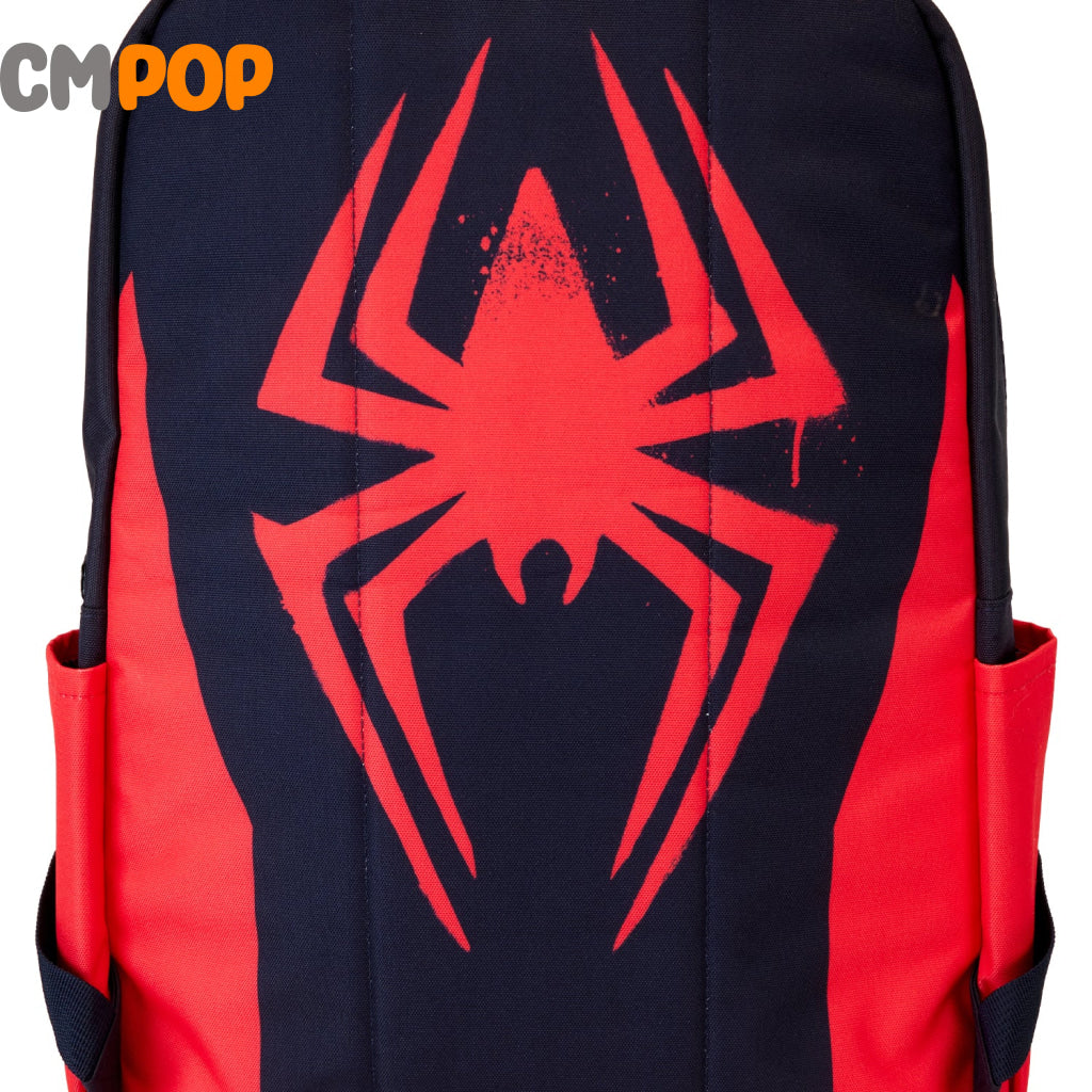 Marvel Spiderverse Miles Morales Suit Full Size Nylon Backpack - Loungefly Backpack