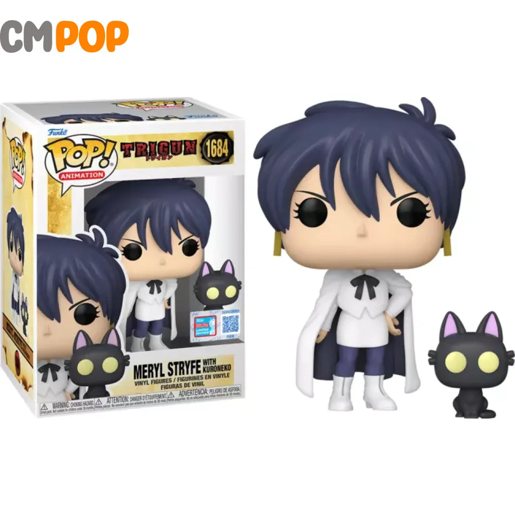 Meryl Stryfe With Kuroneko - #1684 Funko Pop! Anime Trigun 2024 Comic Con Exclusive Pop