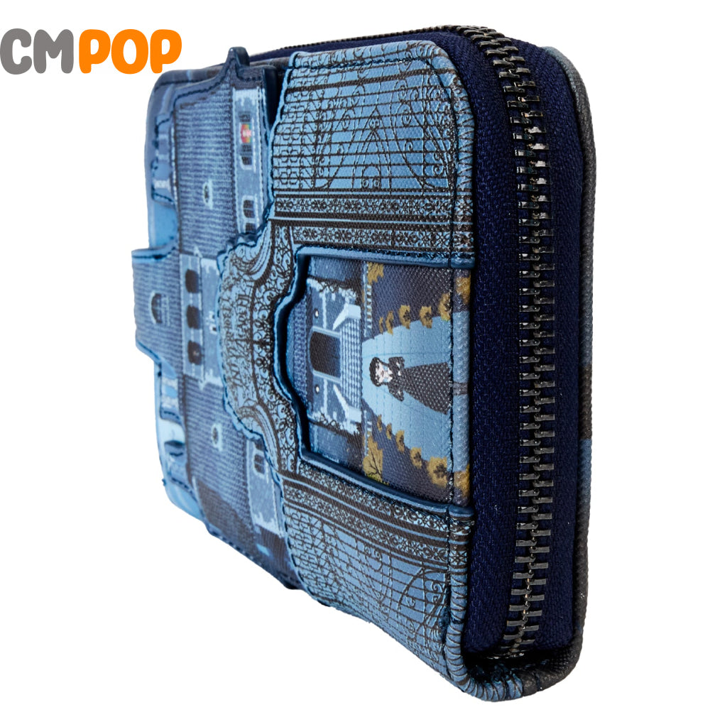 Mgm Wednesday Nevermore Castle Zip Around Wallet - Loungefly
