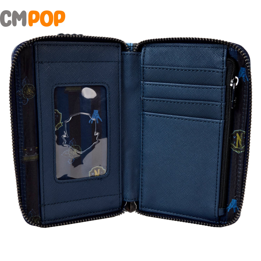 Mgm Wednesday Nevermore Castle Zip Around Wallet - Loungefly