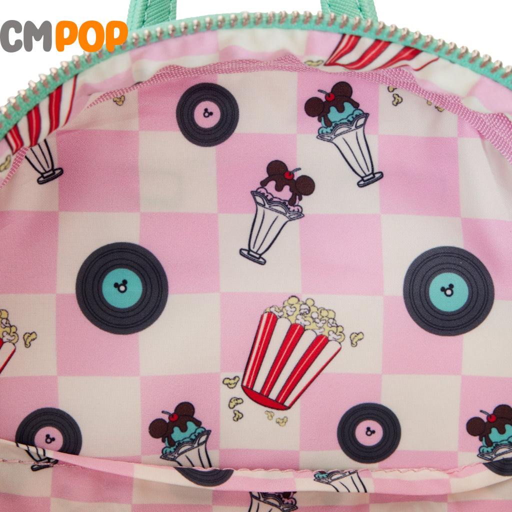 Mickey And Minnie Date Night Drive-In Diner Mini Backpack - Disney Loungefly
