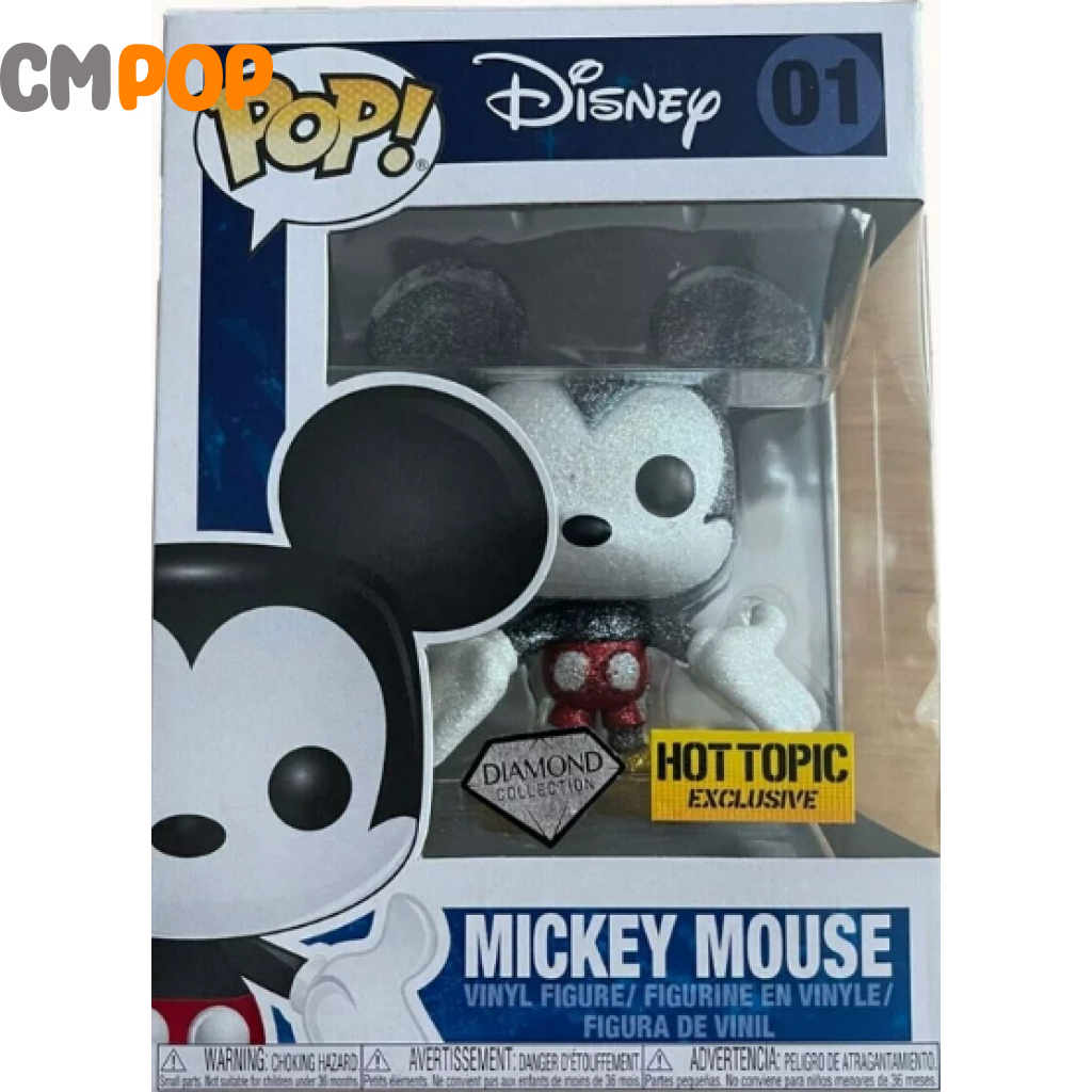 Mickey Mouse- #01 - Funko Pop! Disney Diamond Collection -Hot Topic Exclusive Pop