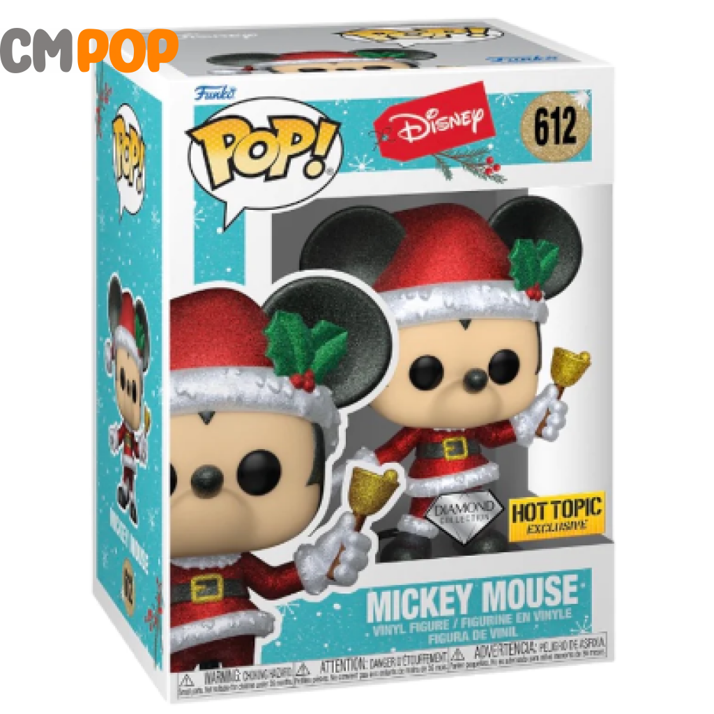 Mickey Mouse Diamond Santa - #612 Funko Pop! Disney Christmas Hot Topic Exclusive Pop