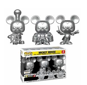 Steamboat Willie, Apprentice Mickey, Conductor Mickey  - 3 Pack - Funko Pop! - Mickey True Original