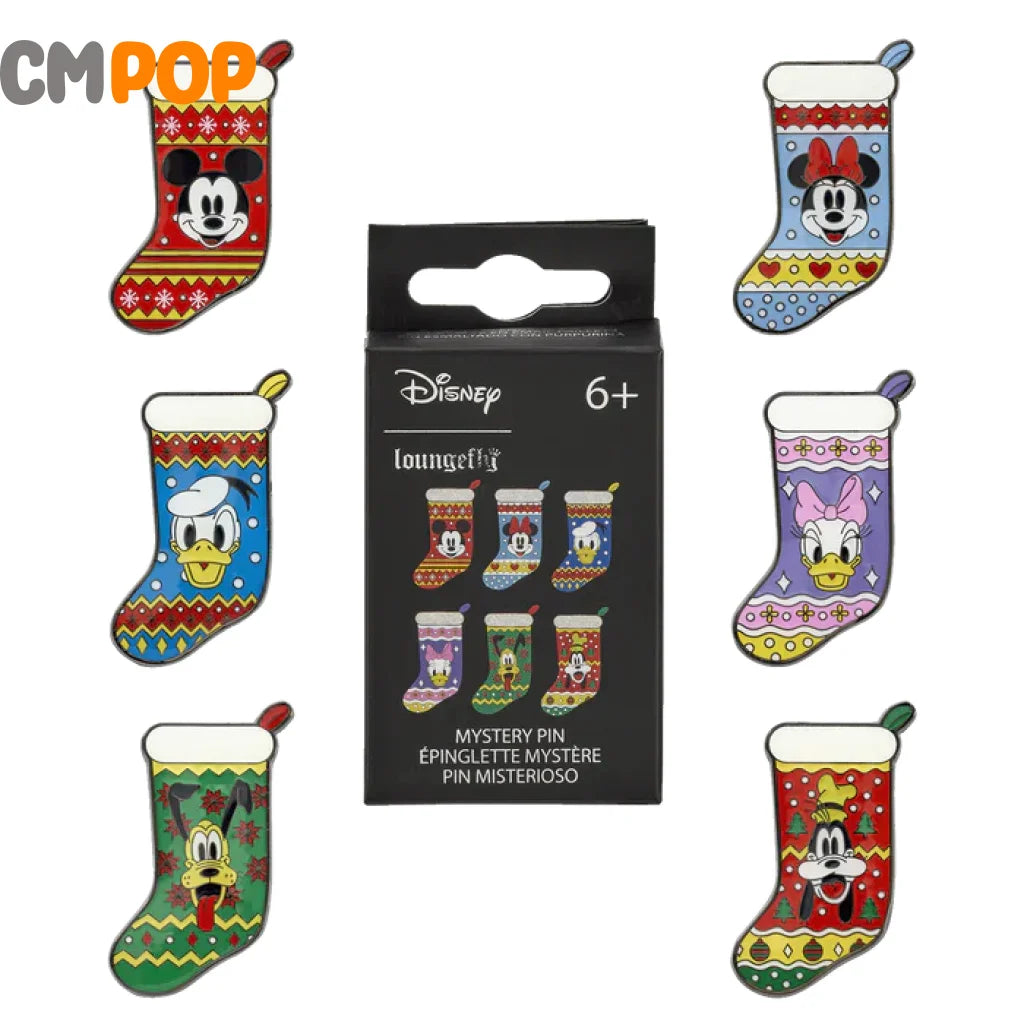 Micky And Friends Christmas Stocking Blind Box Pin - Loungefly