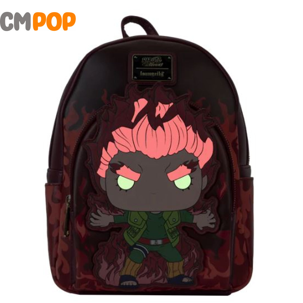 Might Guy Gitd - Naruto Shippuden Loungefly Backpack Anime Nycc 2023 Stickered Con Exclusive