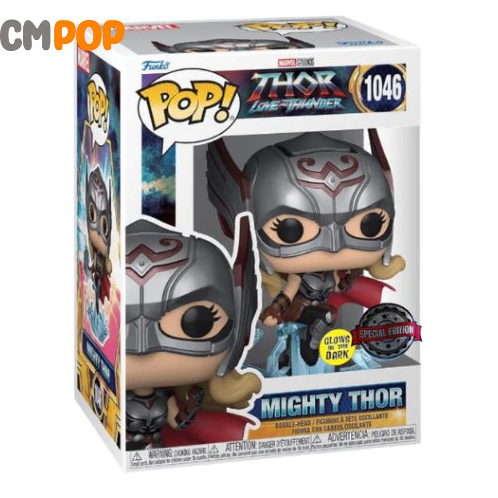 Mighty Thor - #1046 Love And Thunder Funko Pop! Marvel Glow In The Dark Special Edition Pop