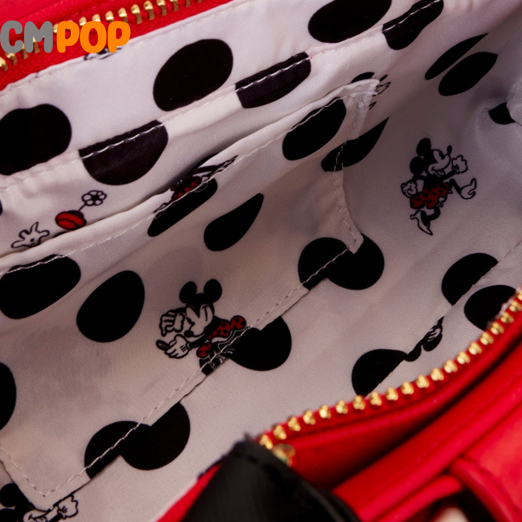 Minnie Rocks The Dots Figural- Disney - Loungefly Bow Cross Body Bag
