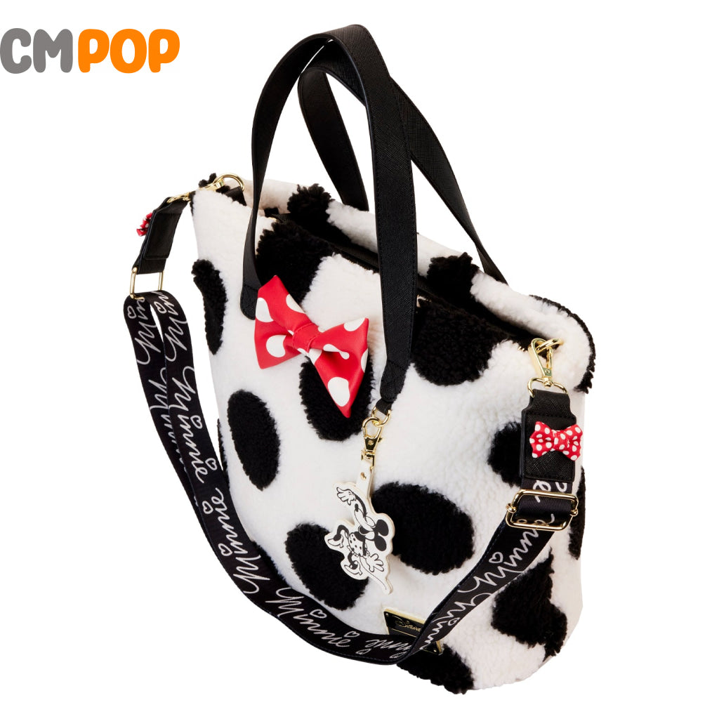 Minnie Rocks The Dots Sherpa Tote Bag - Disney Loungefly