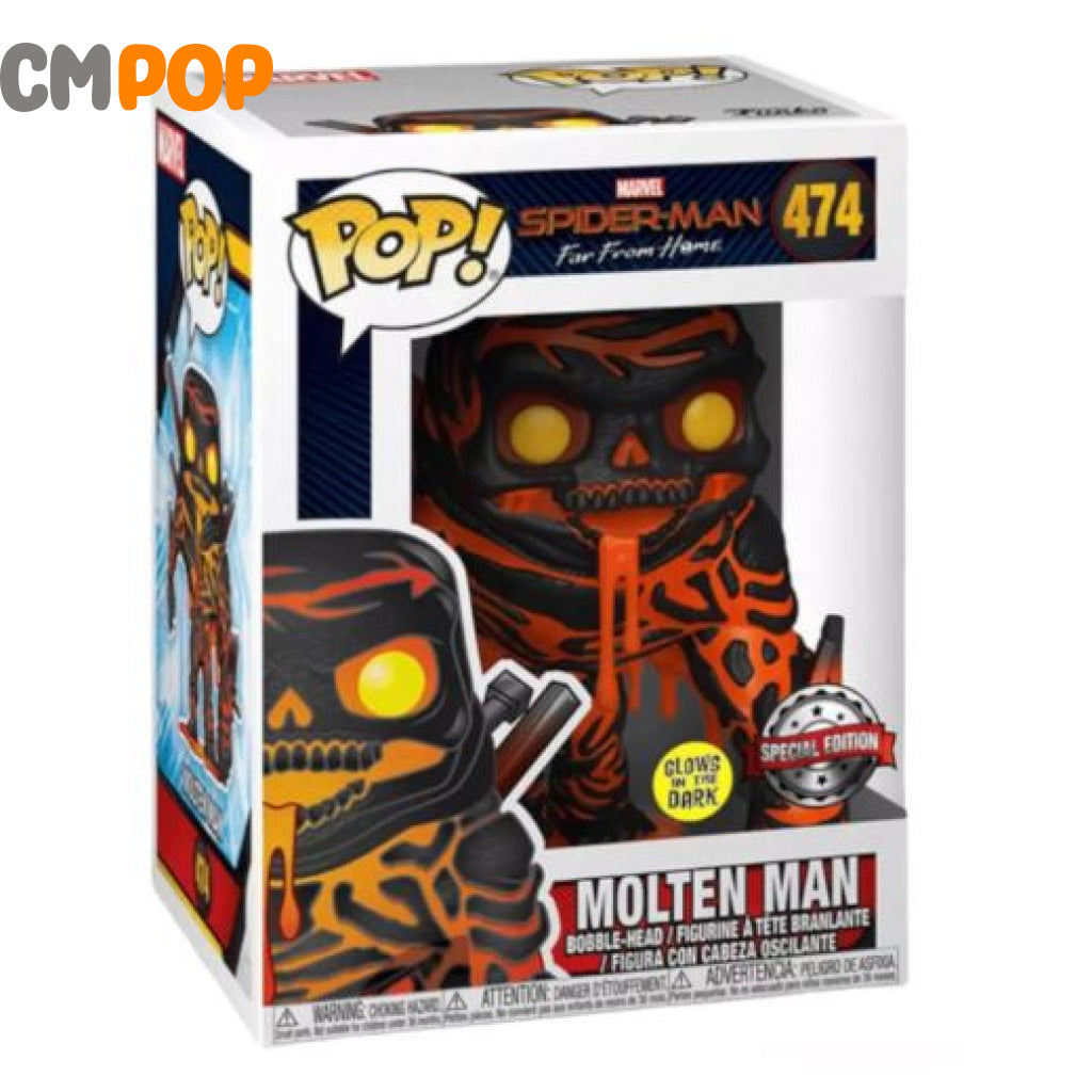 Molten Man Gitd - #474 Funko Pop! Spider-Man Far From Home Special Edition Pop