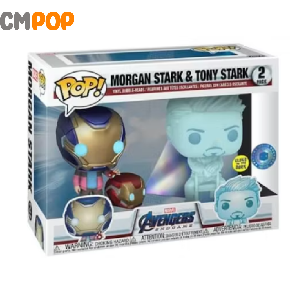 Morgan Stark & Tony - 2 Pk Funko Pop! Marvel Gitd Pop In A Box Exclusive