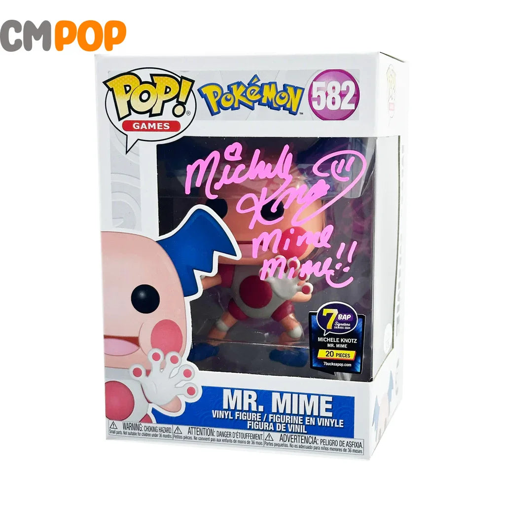Mr Mime - #582 - Funko Pop! - Pokemon - 7BAP - 20 PCS - Signed By Michele Knotz Funko Pop