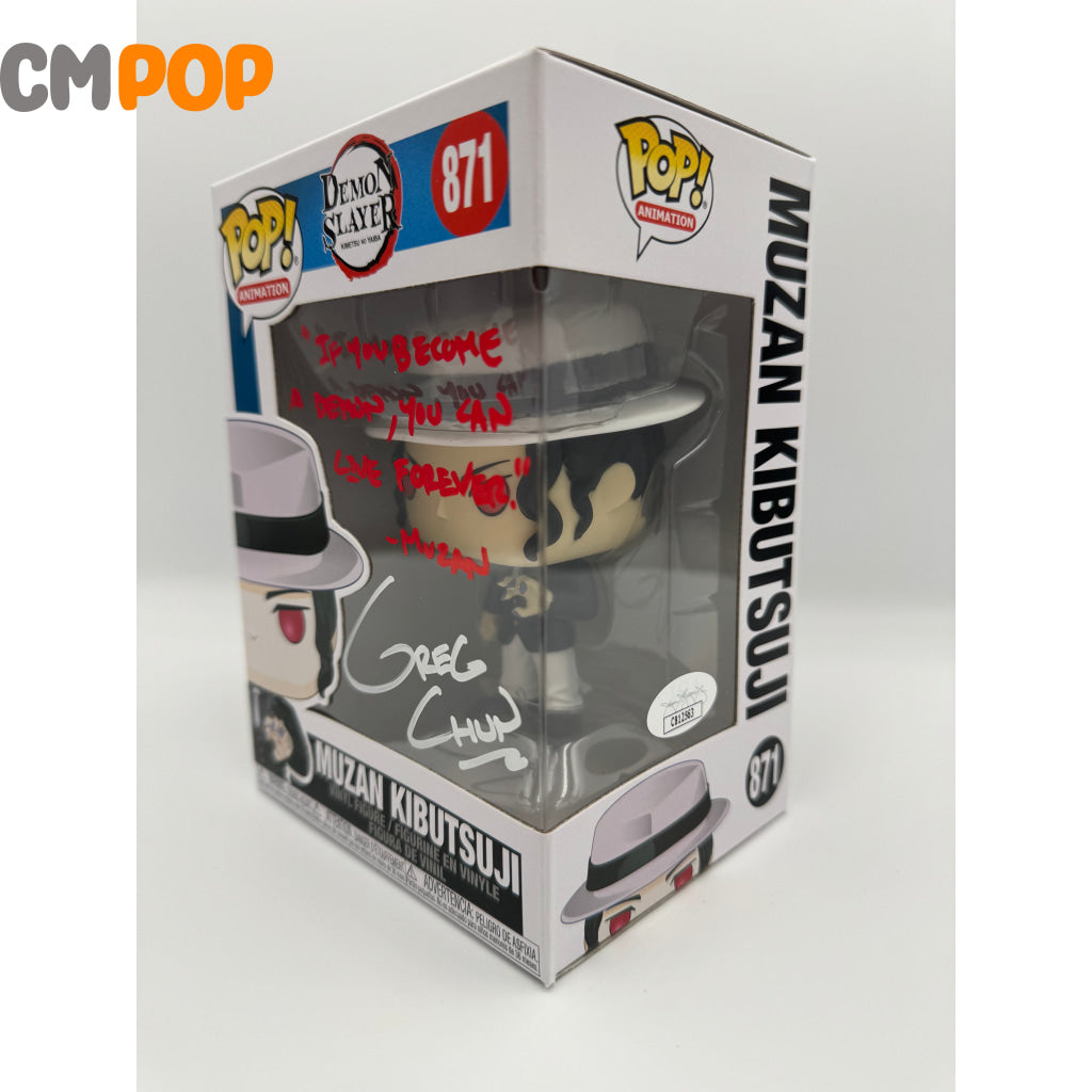 Muzan Kibutsuji - #871 Funko Pop! Animation Demon Slayer Signed By Greg Chun Certified Pop