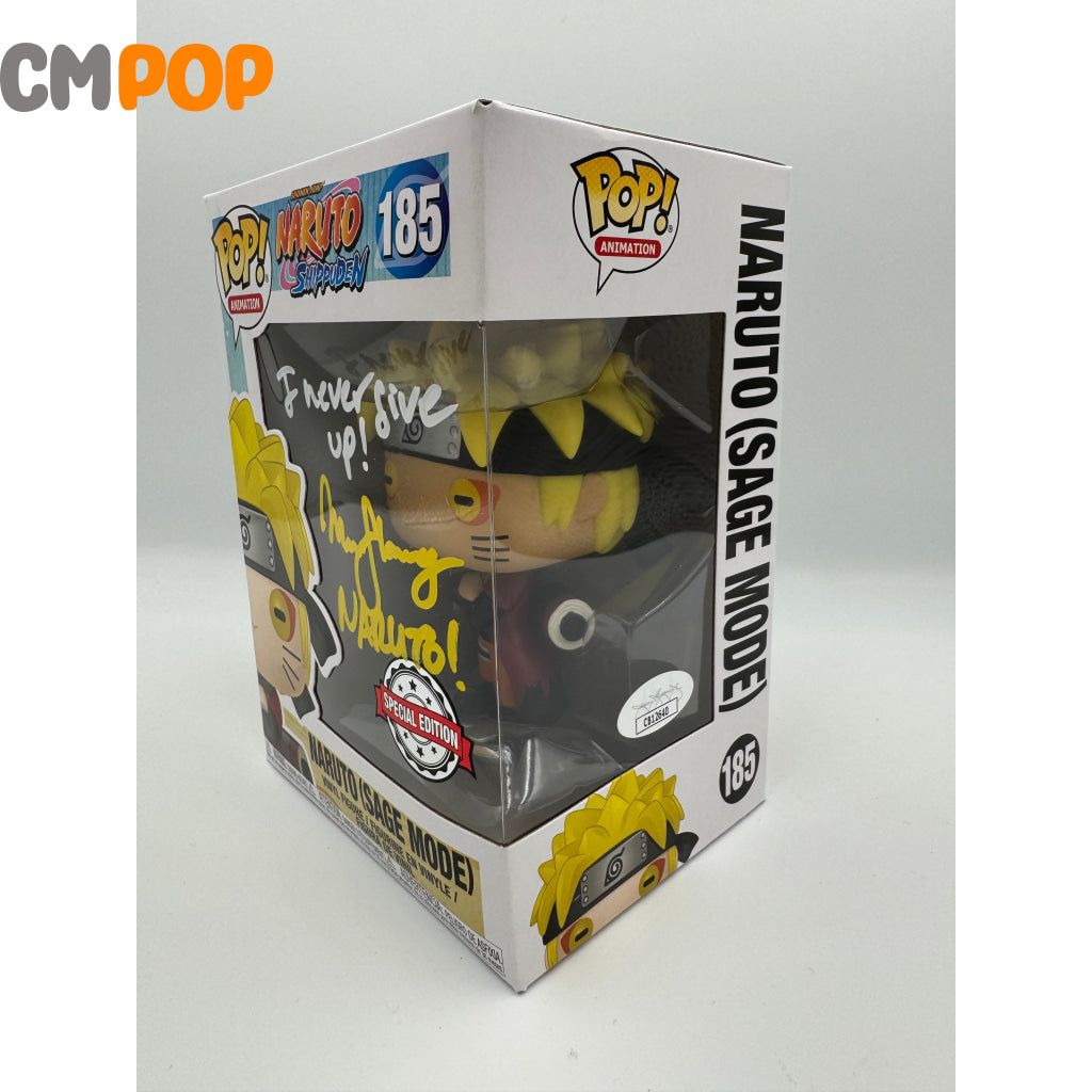 Naruto (Sage Mode) - #185 Funko Pop! Animation Shippuden Special Edition Exclusive Signed By Maile