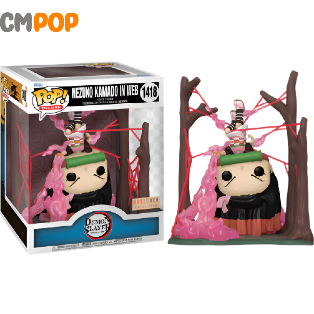Nezuko Kamado In Web - #1418 - Funko Pop! - Demon Slayer - Box Lunch Exclusive - Deluxe Funko Pop