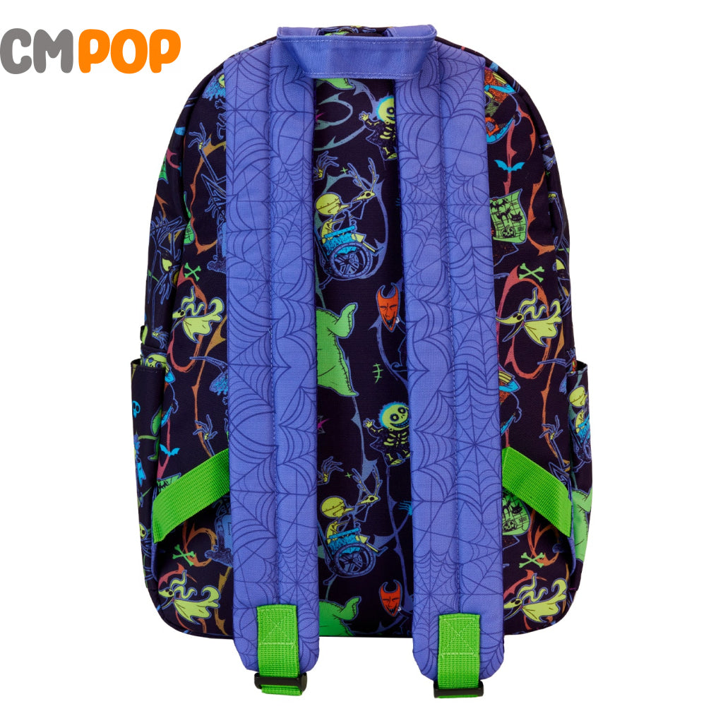 Nightmare Before Christmas Neon Gitd Full Size Nylon Backback - Disney Backpack Loungefly