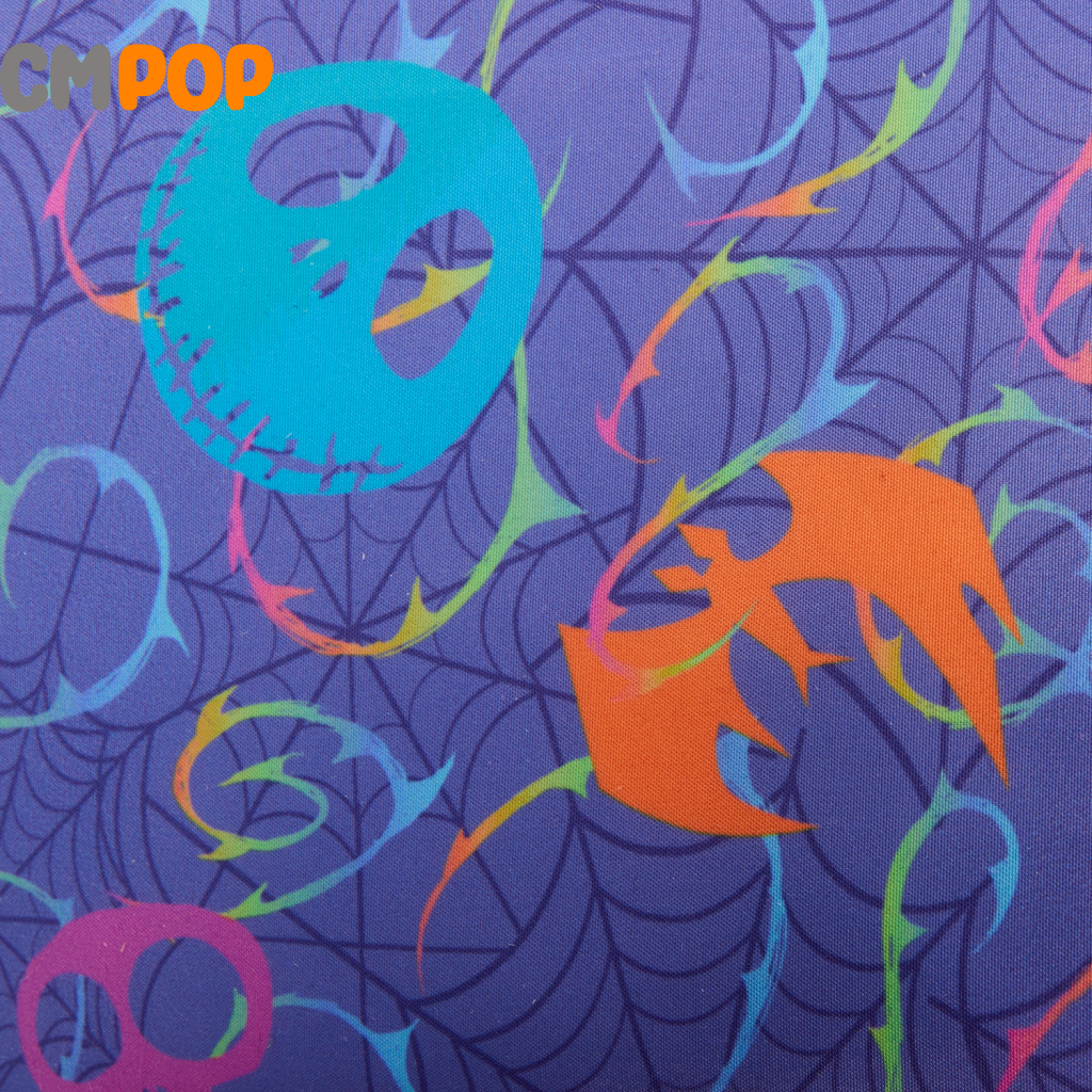 Nightmare Before Christmas Neon Gitd Full Size Nylon Backback - Disney Backpack Loungefly