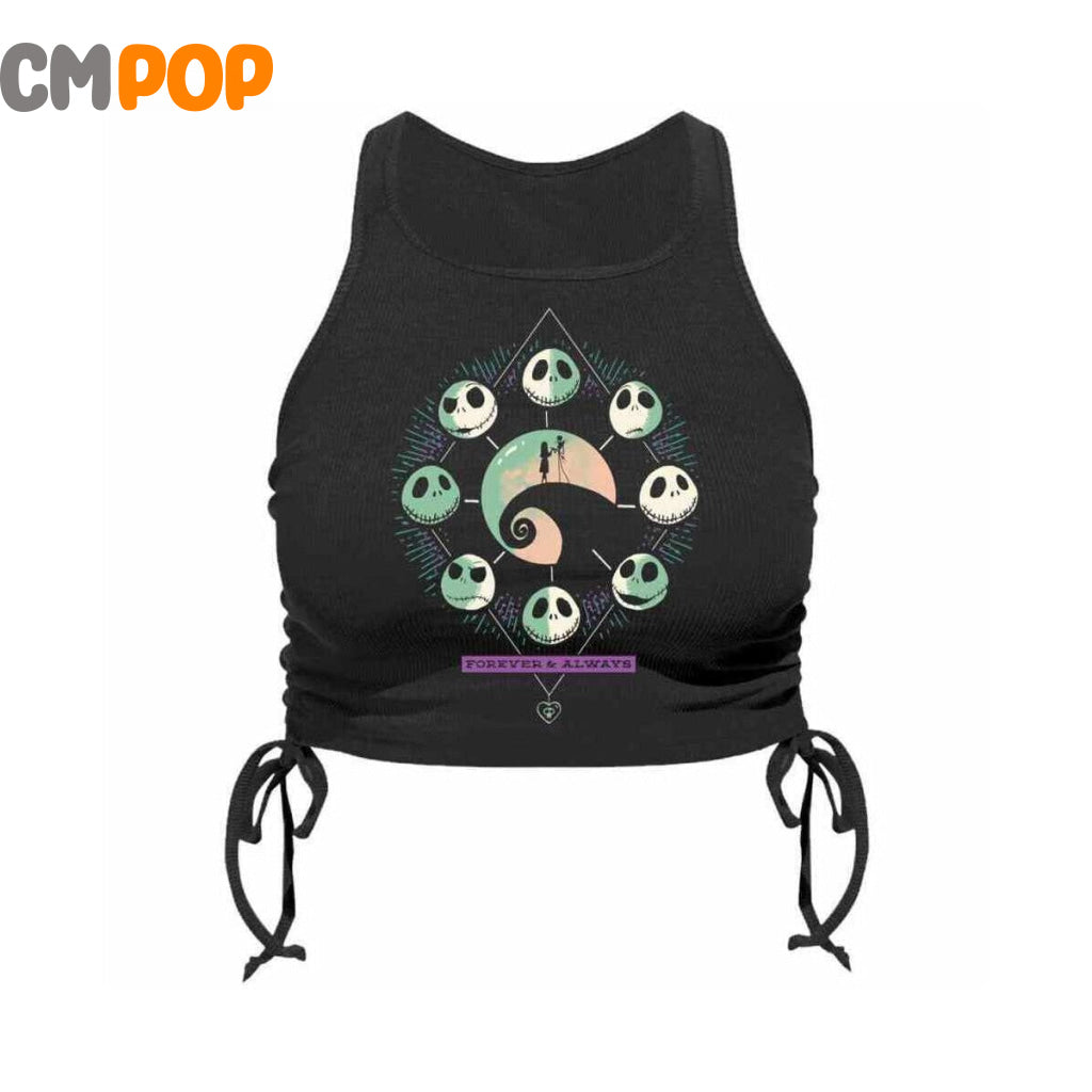 Nightmare Before Christmas Womens/Ladies Mystic Night Ruched Side Tank Top - T-shirt t-shirt