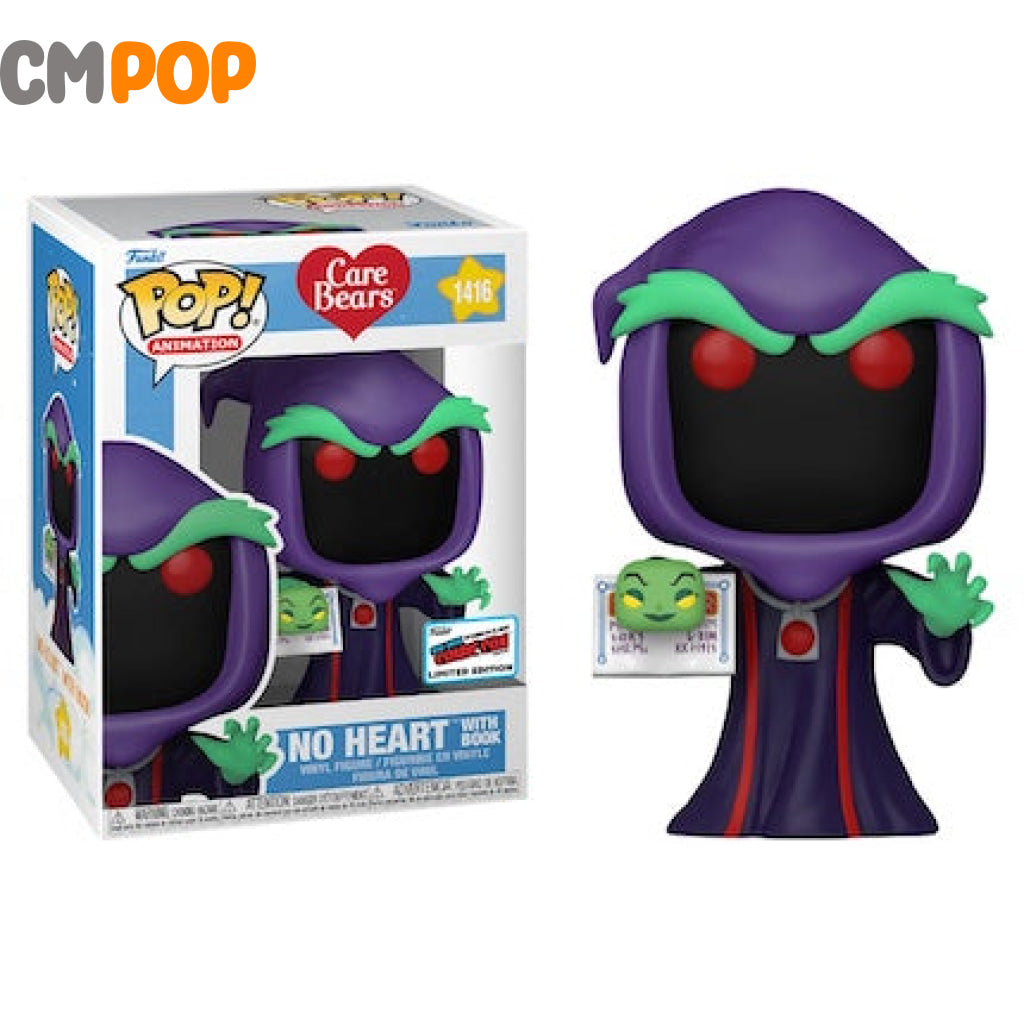 No Heart Bear With Book - #1416 Funko Pop! Care Bears Nycc 2023 Stickered Convention Exclusive Pop
