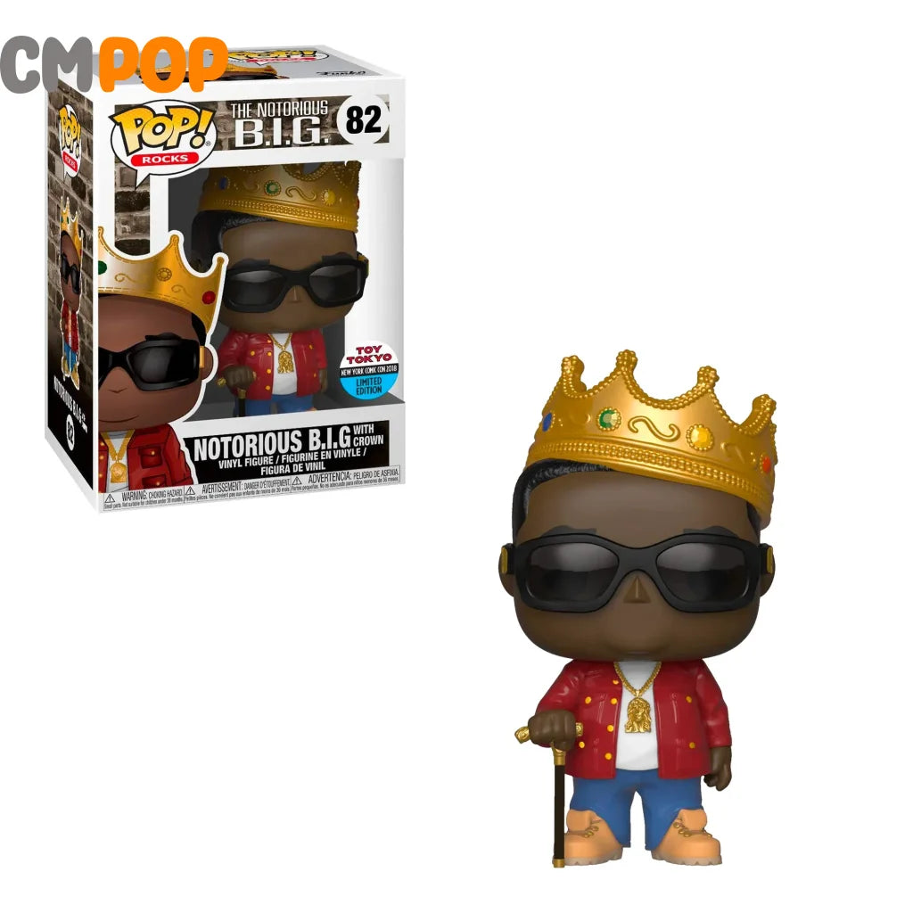 Notorious B.i.g With Crown - #82 Funko Pop! Rocks The B.i.g. Toy Tokyo Limited Edition